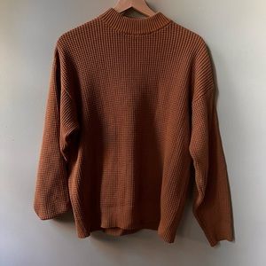 TNA aritzia waffle knit mock neck sweater